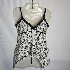 Hot Tempered Asymmetrical Tank Women's black/white Size Small/Med